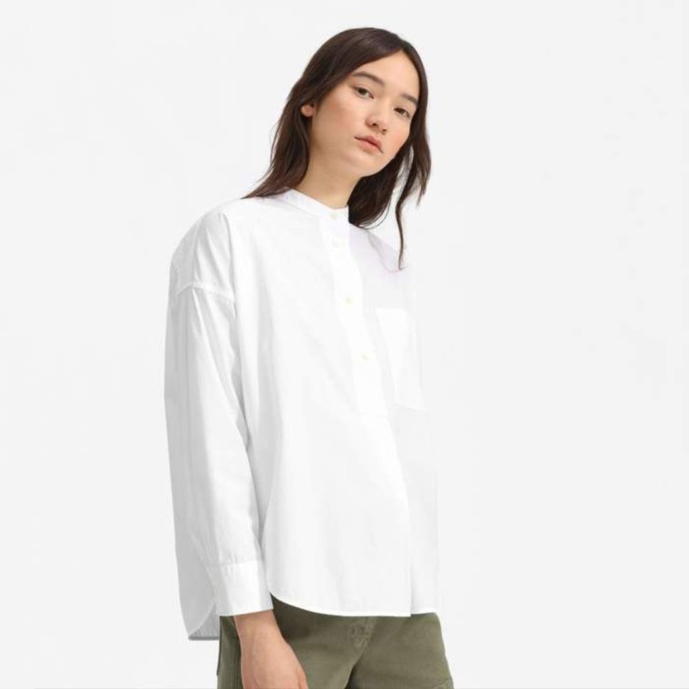 Everlane Poplin Pullover Top nwt